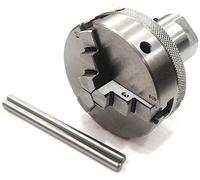 Buyohlic El adaptador de husillo de torno conecta 3/4 pulgadas x 16 TPI a mandriles roscados M14 x 1 (portabrocas autocentrante de 3 mandíbulas de 65 mm)