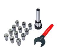 Buyohlic ER16-Juego de 12 pinzas de fresado de 1/32-3/8 pulgadas con llave (MT2 barra de tracción)