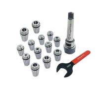 Buyohlic ER20-14 piezas Juego de pinzas de fresado de 1/16-1/2 pulgadas con llave (MT2)