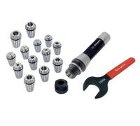 Buyohlic ER20-14 piezas Juego de pinzas de fresado de 1/16-1/2 pulgadas con llave (R8)