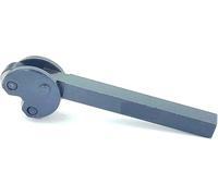 Buyohlic Herramientas de moleteado de cabeza pivotante de 2 ruedas, patrón de vástago de 1/2 pulgada cuadrada (paso de 1,0 mm)