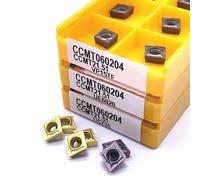 Buyohlic Insertos de corte de carburo de tungsteno, alto rendimiento para máquinas de torno, CNC y VMC (CCMT060204 ~ Paquete de 3 cajas (30 plaquitas))