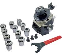 Buyohlic Mesa giratoria inclinable de 80 mm con 4 ranuras ER16-12 piezas (rango de 1/32-3/8 pulgadas), adaptador ER y llave (ER25-12 piezas (rango de 1/8-5/8 pulgadas) (ER25-12 piezas (rango 1/8-5/8