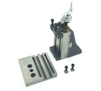 Buyohlic Mini tobogán de fresado vertical con placa base, montaje directo en mini máquina de torno de 7 x 14 pulgadas (tipo fijo con abrazadera))