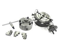 Buyohlic MT2 - Mesa de fresado giratoria inclinable con mandril de 3 mandíbulas de 100 mm (con mesa giratoria de 3 pulgadas)