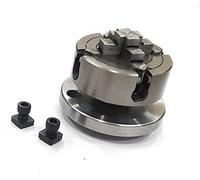 Buyohlic Portabrocas pequeños para mesas giratorias de 7.6 cm I 80 mm y 10.2 cm I 100 mm con placas traseras de acero y mini tornos (portabrocas independiente de perro de 70 mm, 4 mordazas M14 x 1)