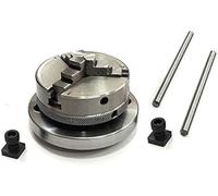 Buyohlic Portabrocas pequeños para mesas giratorias de 7.6 cm I 80 mm y 10.2 cm I 100 mm con placas traseras de acero y mini tornos (mandril autocentrante de 65 mm M14 x 1)