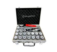 Buyohlic R8 Taper ER32 - Juego de portabrocas con 12 pinzas para procesamiento CNC, perforación, perforación, escultura de ataque de seda (precisión de 0.0004 pulgadas)