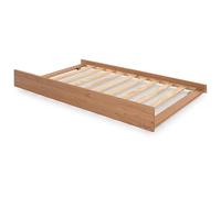 Buyqualia Cama Auxiliar para Litera de Madera - 189x96x22 cm | Estructura Baja para Cama Nido o Supletoria | Color Blanco Abierto (Miel Roble)