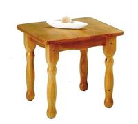 Buyqualia Mesa de Centro de Madera Maciza - Estilo clásico rústico, Patas torneadas, Acabado Natural - Ideal para salón o Sala