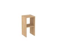 Buyqualia Mesita de Noche Color Roble 60x30x30 cm | Diseño Minimalista con Estante Abierto | Práctica y Versátil (Roble)