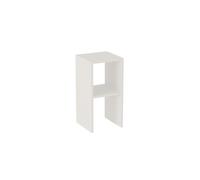 Buyqualia Mesita de Noche Color Roble 60x30x30 cm | Diseño Minimalista con Estante Abierto | Práctica y Versátil (Blanco)