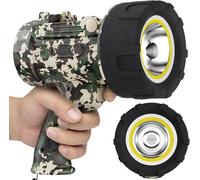 BUYSIGHT Foco Recargable, 1000000 lúmenes Foco de mano impermeable Foco de caza con lente roja (Camuflaje Verde-COB)
