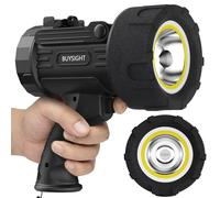 BUYSIGHT Linterna recargable, 1000,000 lúmenes, foco de mano, impermeable, reflector de caza con filtro rojo (grafito negro-COB)