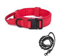 BUYTER Collar táctico de Nailon Reflectante para Perro, Militar, Ajustable, Duradero para Pastor alemán Grande, Entrenamiento de Trabajo al Aire Libre, Caminar con Correa