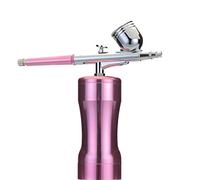 Buyter Mini compresor de aire de mano recargable USB Traje de aerógrafo portátil inalámbrico Aguja de 0.3mm Kit de arte de pistola de aerógrafo … (Rosa)