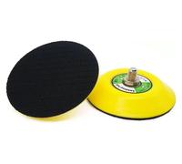 BUYTUS Disco de lijado 1/2/3 pulgadas, almohadilla respaldo for pulidora neumática, placa posterior con gancho y bucle, herramienta pulido abrasivo M6 5/16 x 24 dientes(3inch 2pieces,M6)