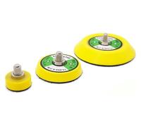 BUYTUS Disco de lijado 1/2/3 pulgadas, almohadilla respaldo for pulidora neumática, placa posterior con gancho y bucle, herramienta pulido abrasivo M6 5/16 x 24 dientes(One Set,M6)