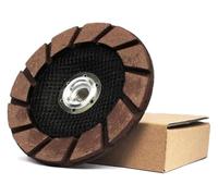 BUYTUS Kit de muela abrasiva diamante cerámico 5 pulgadas y 1 pieza for pulido en seco bordes hormigón, 125 mm, M14 5/8-11(5-8-11 Thread,400)