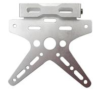 BUYTUS Portamatrículas for Motocicletas Compatible con Marco de matrícula Motocicleta Ajustable aleación Aluminio CNC galvanizado (Rojo)(Silver)