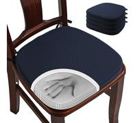 BUYUE Juego de 4 cojines de espuma viscoelástica de lujo para silla de comedor, 4 unidades, jacquard de 40 cm en forma de U, cómodos cojines para sillas de comedor, extraíbles y antideslizantes, (4