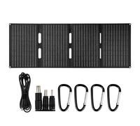 BuyWeek 60 W ETFE Cargador Solar Placa Solar Portatil Placas Cargador Solar Portatil Potente Solares Plegable con 3 Puertos CC/USB-A/TIPO-C, 5 V, 12 V, 18 V, Resistencia al Agua IPX6