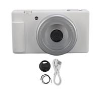 BuyW mara Digital 5K 80MP HD WiFi Cámara de Vlogging AF Giroscópica de 5 Ejes Antivibración con Pantalla Plegable de 180 Grados para Fotografía (Blanco)