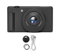 BuyW mara Digital 5K 80MP HD WiFi Cámara de Vlogging AF Giroscópica de 5 Ejes Antivibración con Pantalla Plegable de 180 Grados para Fotografía (Negro)