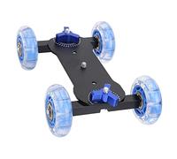 BuyW amera Slider Dolly, 10 kg de carga, carril deslizante, cámara Dolly Skater Mini Desktop Auto para videocámara DLSR Videocámara (color de la rueda es aleatorio)
