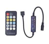 BuyW ontrolador de Atenuación Dimmer Controller, Mini RF CCT RGB CC 5V-24V de 17 Teclas para Tiras de Luces LED