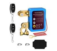 BuyWeek Desconectador de Bateria Coche 12V, 240A Desconectador Bateria con 2 Control Remoto Cortacorrientes Bateria Coche para Coche, Autocaravana, Camión, Furgoneta y Barco(Azul)