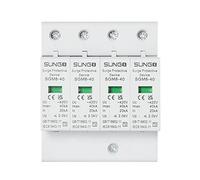BuyWeek Dispositivo de Protección contra Sobretensiones, 4P Protector sobretension de AC Protector contra Rayos fotovoltaico Descargador de Baja sobretensión (4P 40KA)
