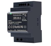 BuyW uente de alimentación para riel DIN 32.5W 6.5A Transformador de fuente de alimentación 5V DC para automatización doméstica o industrial (HDR-60-5)