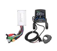 BuyWeek Kit de Controlador de Motor para Bicicleta Eléctrica, 36V 48V 250W 350W 17A Controlador de Onda Sinusoidal de 3 Mode con Medidor LCD de Color S-100