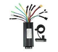 BuyWeek Kit de Controlador de Motor para Bicicleta Eléctrica Controlador de Onda Sinusoidal 24V 36V 48V 1000-1500W 30A 3 Modo con Display GD01