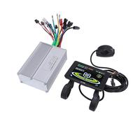 BuyWeek Kit de Controlador de Scooter Eléctrico Controlador de Onda Sinusoidal, 36V 48V 350W 500W 20A 3 Modo con Pantalla de Color LCD H100