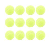 BuyWeek Pelotas de Tenis, 12 Piezas Pelotas de Juego in Goma Tennis Balls para Principiantes y Perro (Amarillo)