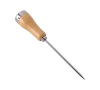 BuyWeek picahielo de acero inoxidable, trituradora de picahielo con mango de madera para barra de cocina