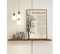 Buywell Cartel de metal con poema vintage de Desiderata de 8 x 12 pulgadas