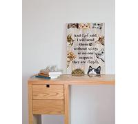 Buywell Cartel de metal vintage con texto en inglés «God Said I Will Send Them Without Wings So No one Suspects They are Angels», regalo para amantes de las mascotas, 5.5 x 8 pulgadas