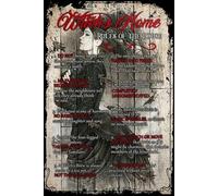 Buywell Letrero de metal con texto en inglés "Witch's Home Rules of The House No Divination" para exteriores, 5.5 x 8 pulgadas, divertido póster decorativo para pared, jardín, gente, cueva, cerveza y