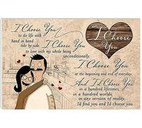 Buywell Letrero de metal vintage con texto en inglés "All You and Me We Got This I Choose You to Do Life with Hand in Hand", placa de metal divertida, para hombre, cueva, bar, club, decoración de