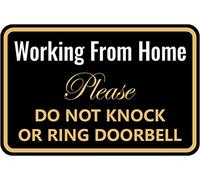 Buywell Placa metálica para póster con texto en inglés "Work from Home" (Trabajar desde casa desde el hogar) - Cartel de pared para el hogar, cocina, bar, cafetería, 8 x 12 pulgadas