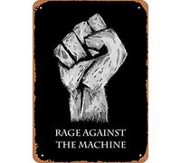 Buywell Póster de metal vintage para pared, diseño de bandas de rock Rage Against The Machine