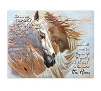 buywell Póster en lienzo con diseño de caballo y Dios, Alguien con tanto amor que puede levantar el espíritu de un calor roto, póster de The Horse para decoración de pared, 20 x 25 cm