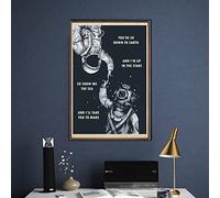 buywell Póster impreso en lienzo con texto en inglés "I'm Up in The Stars", póster de astronauta y buceador, póster con texto en inglés "You're So Down To Ear", póster So Show Me The Sea y I'll Take