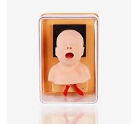 buyzg Maniquí de Entrenamiento para intubación Infantil, maniquí avanzado para intubación Neonatal, maniquí traqueal con Tubo para manejo de la vía aérea oronasal en Laboratorio, demostración