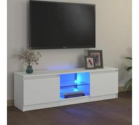 Buzaza Mueble para TV con Luces LED Blanco 120x30x35,5 cm Mueble para TV Moderno Mesa para TV de Salón para Televisores