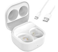 Buziba Funda de carga para Samsung Galaxy Buds FE SM-R400 de repuesto para estación de carga con cable de carga USB-C, accesorios para auriculares (blanco)