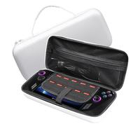 Buziba Funda de transporte para ASUS ROG Ally X, funda de transporte rígida protectora portátil, bolsa de almacenamiento para consola portátil de juegos y accesorios (blanco)